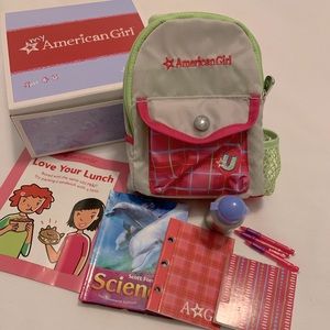 American Girl School Backpack Set Like New with box